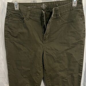 St. John's Bay Women's Straight Leg Pants - Olive